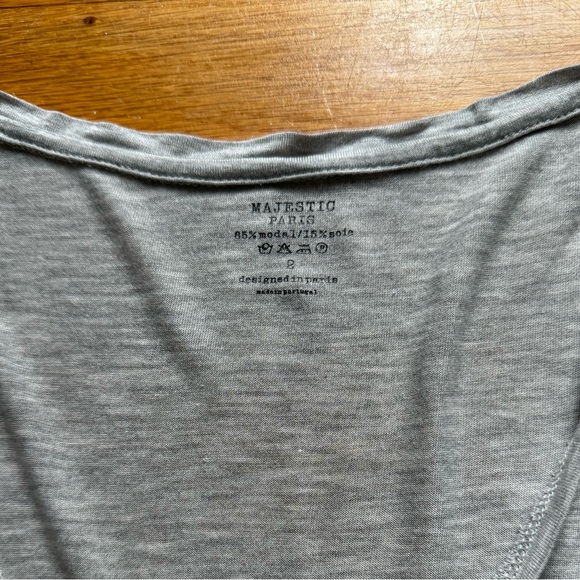 Pair of Majestic Paris modal/silk tees - Picture 3 of 8